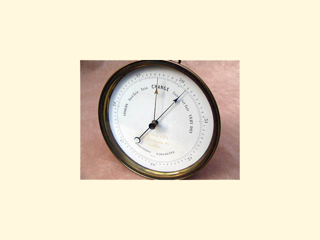 19th century holosteric barometer by PNHB, retailed by Gardener & Co, Glasgow.